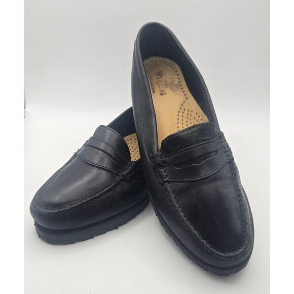 Bass Weejun's Kathleen 90's Penny Loafers Ladies US Size 8.5 Black - Picture 1 of 8